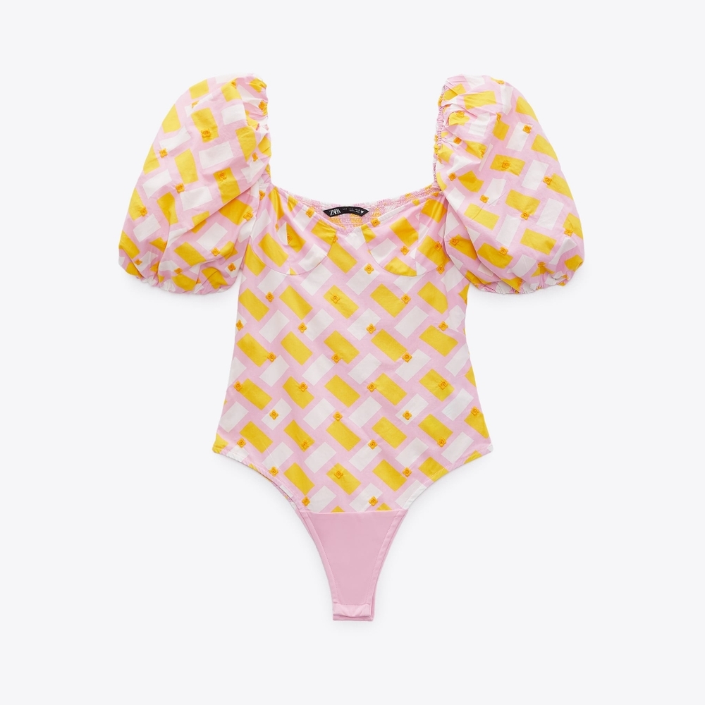 Zara Women's Summer Colorful Bodysuit Top